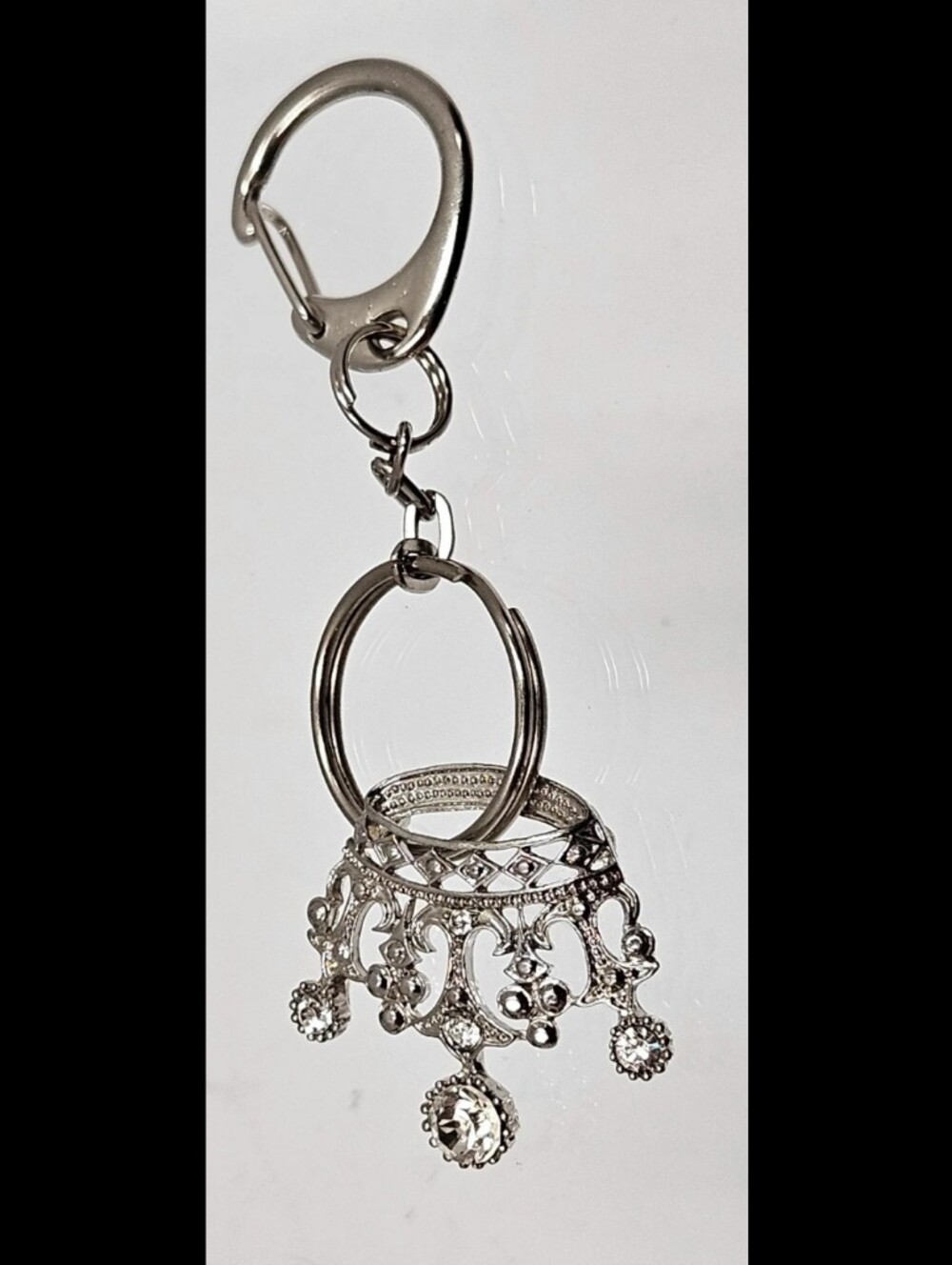 Silver Crown Charm Keychain - Women Accessories